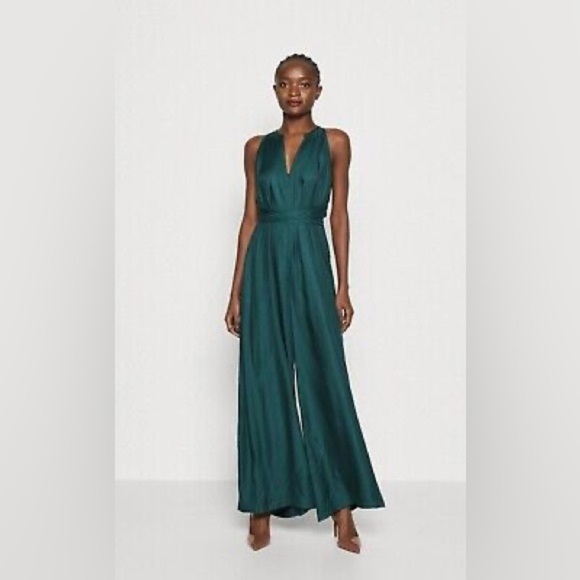 Ted Baker Pants - Ted Baker, Emerald Green,‎ Meriahh Halter Neck Wide Leg Jumpsuit, US size 6